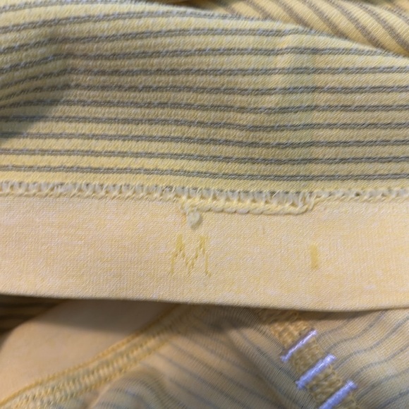 Lululemon men’s yellow striped V neck athletic t-shirt size medium - Picture 10 of 10